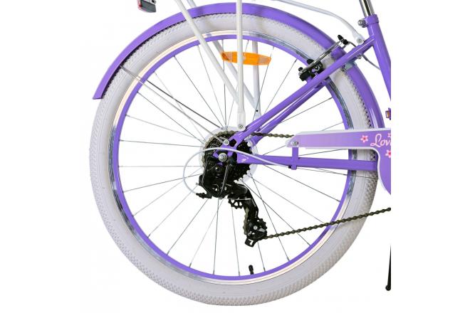 Volare Lovely Kinderfiets - Meisjes - 26 inch - Paars - 7 speed