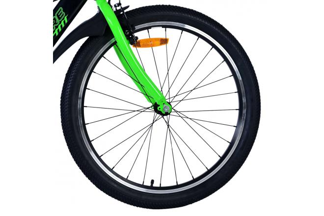 Volare Sportivo Kinderfiets - Jongens - 24 inch - Zwart Groen - Twee Handremmen