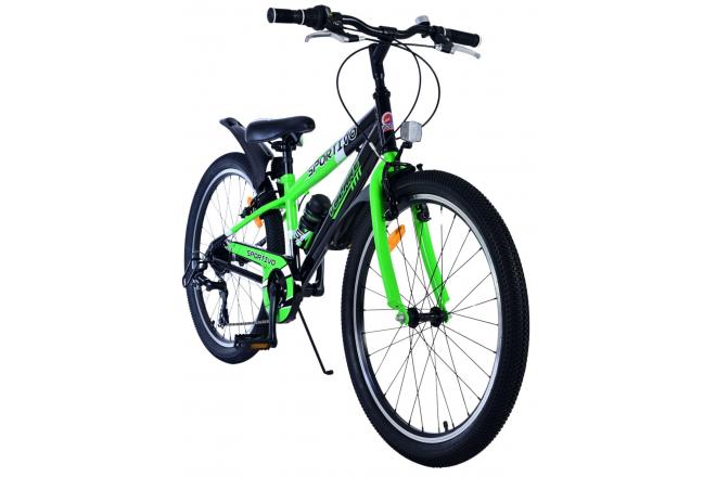 Volare Sportivo Kinderfiets - Jongens - 24 inch - 7 Speed - Zwart Groen