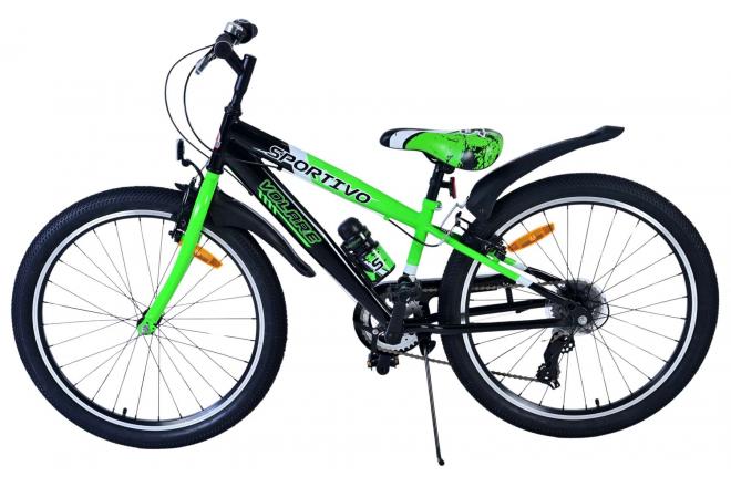 Volare Sportivo Kinderfiets - Jongens - 24 inch - 7 Speed - Zwart Groen