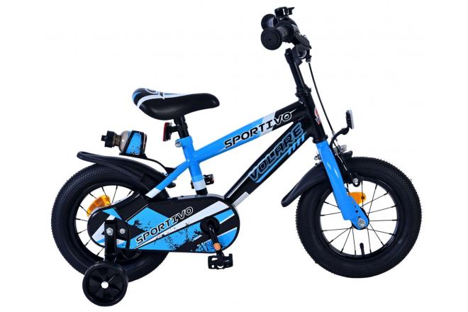 Volare Sportivo Kinderfiets – Jongens – 12 inch – Blauw Zwart
