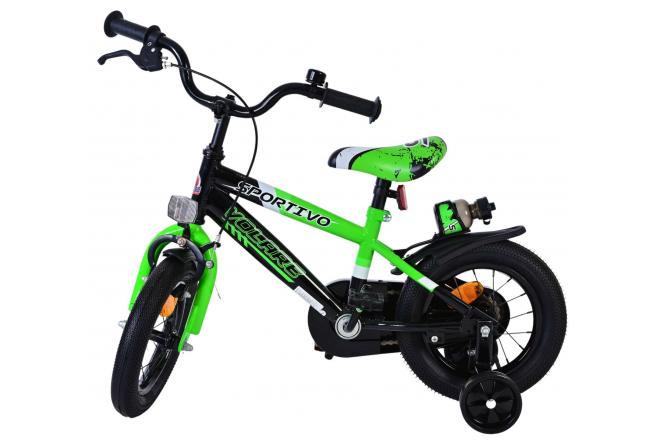 Volare Sportivo Kinderfiets - Jongens - 12 inch - Groen Zwart