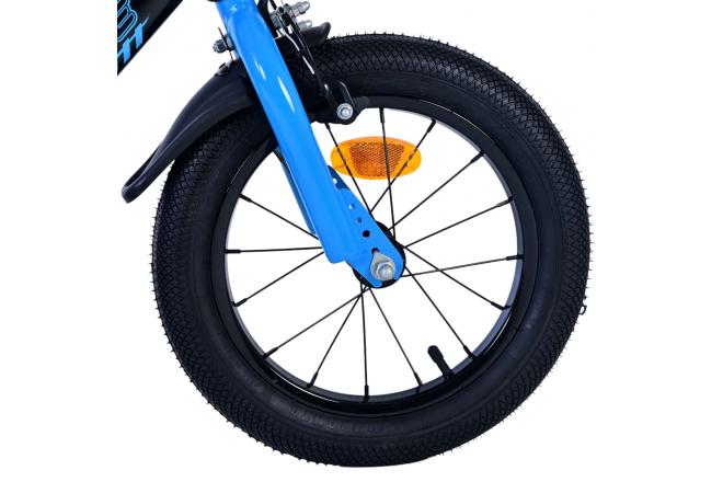 Volare Sportivo Kinderfiets - Jongens - 14 inch - Blauw Zwart - Twee Handremmen