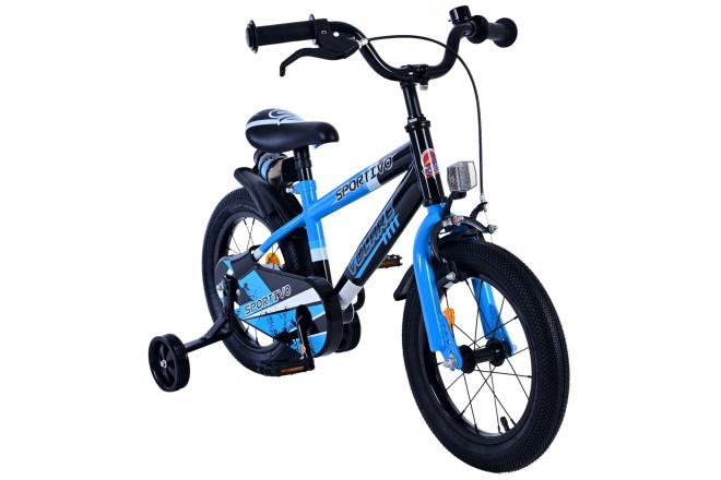 Volare Sportivo Kinderfiets - Jongens - 14 inch - Blauw Zwart