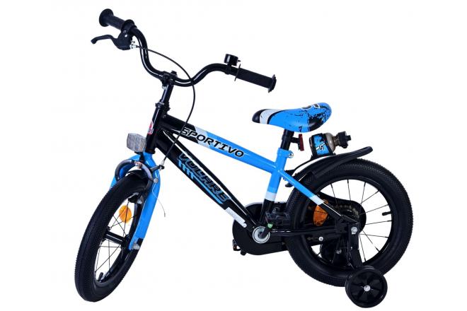 Volare Sportivo Kinderfiets - Jongens - 14 inch - Blauw Zwart