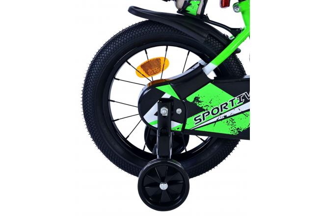 Volare Sportivo Kinderfiets - Jongens - 14 inch - Groen Zwart