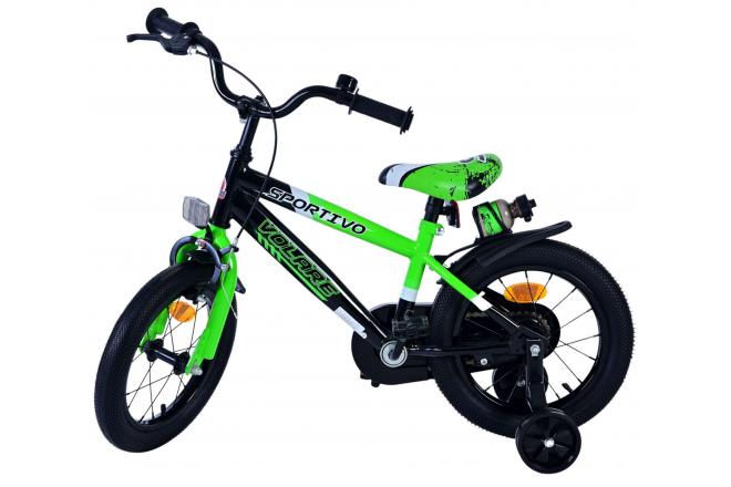 Volare Sportivo Kinderfiets - Jongens - 14 inch - Groen Zwart