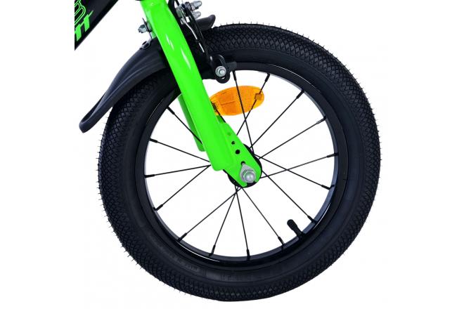 Volare Sportivo Kinderfiets - Jongens - 14 inch - Groen Zwart - Twee Handremmen