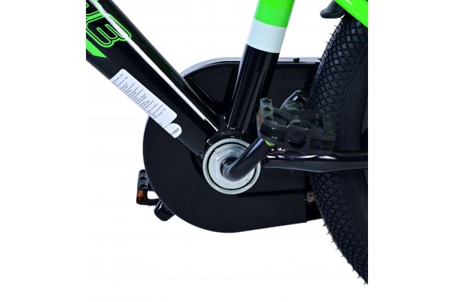 Volare Sportivo Kinderfiets - Jongens - 14 inch - Groen Zwart - Twee Handremmen