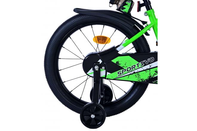 Volare Sportivo Kinderfiets - Jongens - 18 inch - Groen Zwart