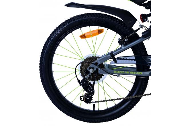 Volare Rocky Kinderfiets - 20 inch - 7 speed - Groen/Grijs