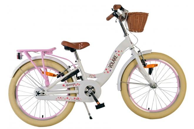 Volare blossom kinderfiets - meisjes - 20 inch - wit - twee handremmen afbeelding