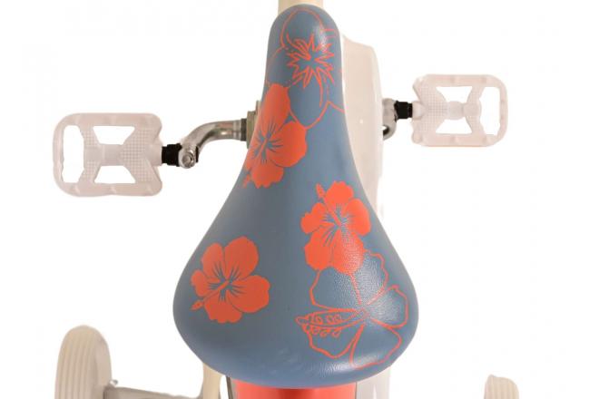 Disney Stitch Kinderfiets - Meisjes - 14 inch - Crème Koraal Blauw