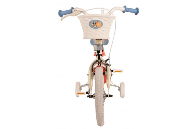 Disney Stitch Kinderfiets - Meisjes - 14 inch - Crème Koraal Blauw