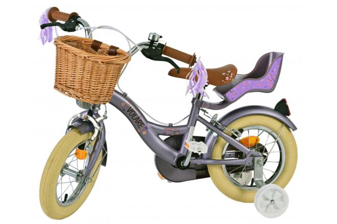 Volare Blossom Kinderfiets - Meisjes - 12 inch - Paars - Twee handremmen