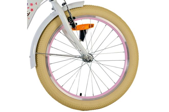 Volare Blossom Kinderfiets - Meisjes - 20 inch - Wit - Twee handremmen
