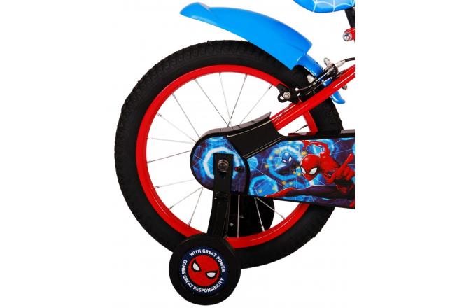 Ultimate Spider-Man Kinderfiets - Jongens - 16 inch - Blauw/Rood - Twee handremmen