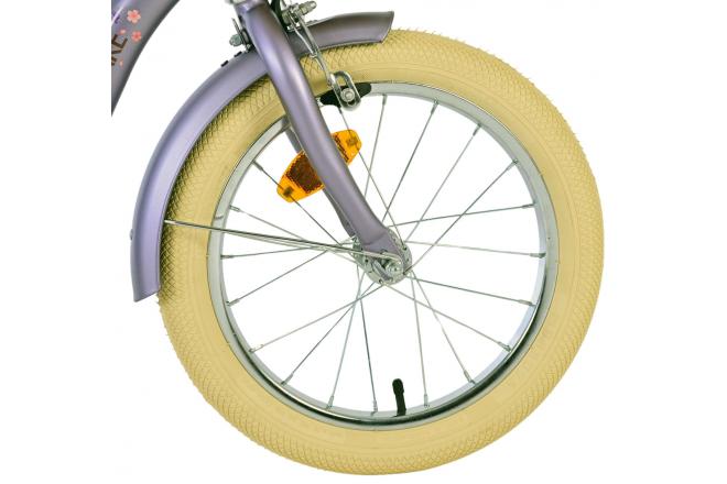 Volare Blossom Kinderfiets - Meisjes - 16 inch - Paars - Twee Handremmen