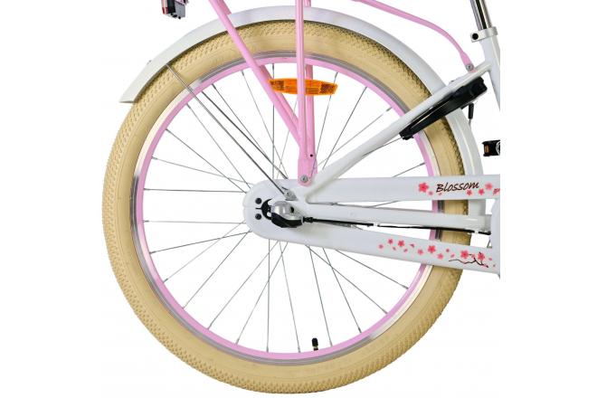 Volare Blossom Kinderfiets - Meisjes - 24 inch - Wit - 3 Versnellingen