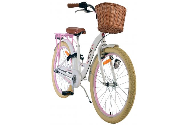 Volare Blossom Kinderfiets - Meisjes - 24 inch - Wit - 3 Versnellingen