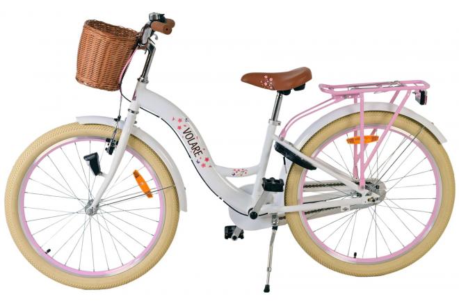 Volare Blossom Kinderfiets - Meisjes - 24 inch - Wit - 3 Versnellingen