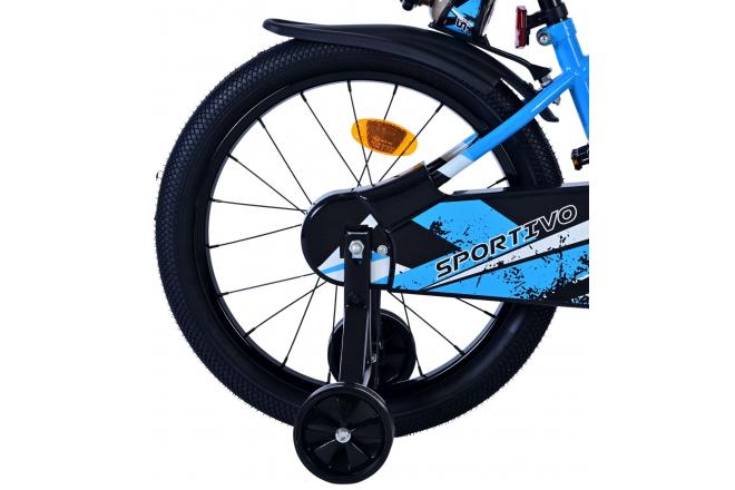 Volare Sportivo Kinderfiets - Jongens - 18 inch - Blauw Zwart