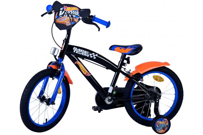 Hot Wheels Kinderfiets - Jongens - 16 inch - Zwart Oranje Blauw - Twee handremmen