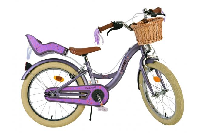 Volare Blossom Kinderfiets - Meisjes - 18 inch - Paars - Twee Handremmen