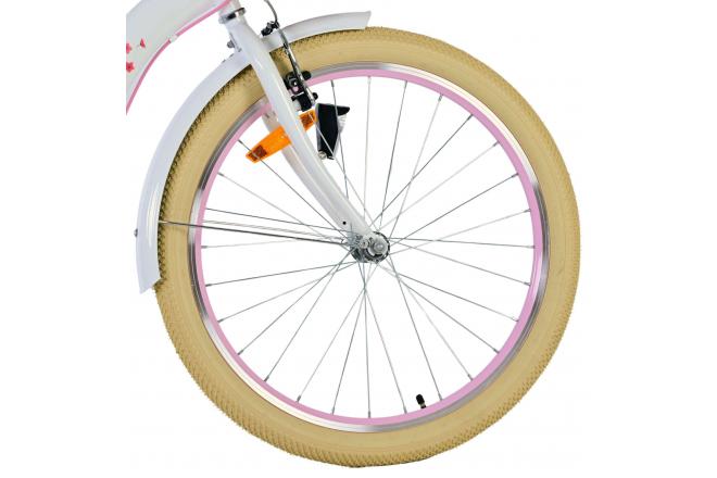 Volare Blossom Kinderfiets - Meisjes - 24 inch - Wit - Twee handremmen