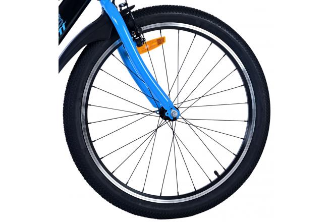 Volare Sportivo Kinderfiets - Jongens - 24 inch - Zwart Blauw - Twee Handremmen