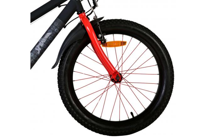Spider-Man - Kinderfiets - Jongens - 20 inch - Mat Zwart - 2 Handremmen